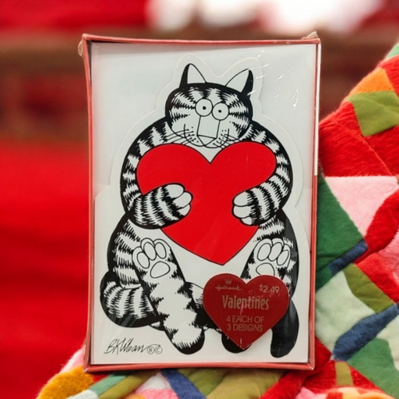 1980s Collectible B. KLIBAN Cats Signature Valentine Cards Sealed Box 3 Designs - Picture 1 of 9